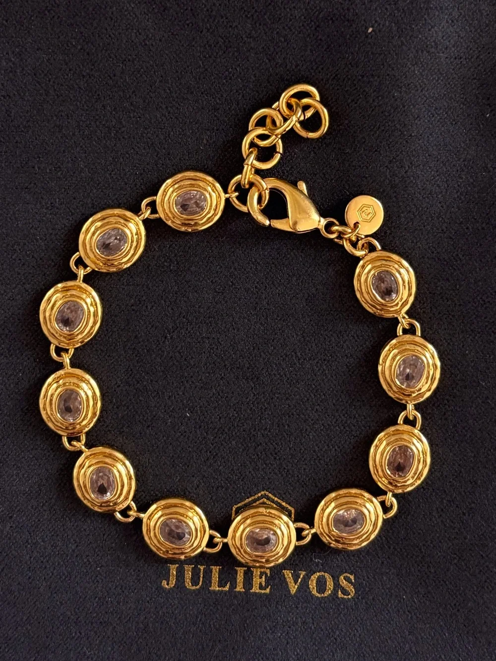 NWOT Julie Vos Gold Tudor Tennis Bracelet